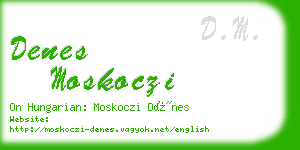 denes moskoczi business card